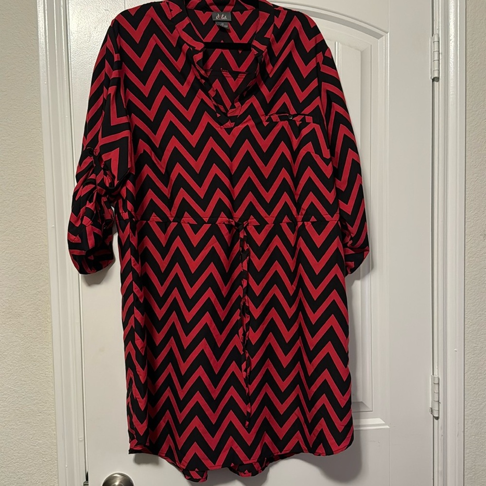 Pink and Black Dress